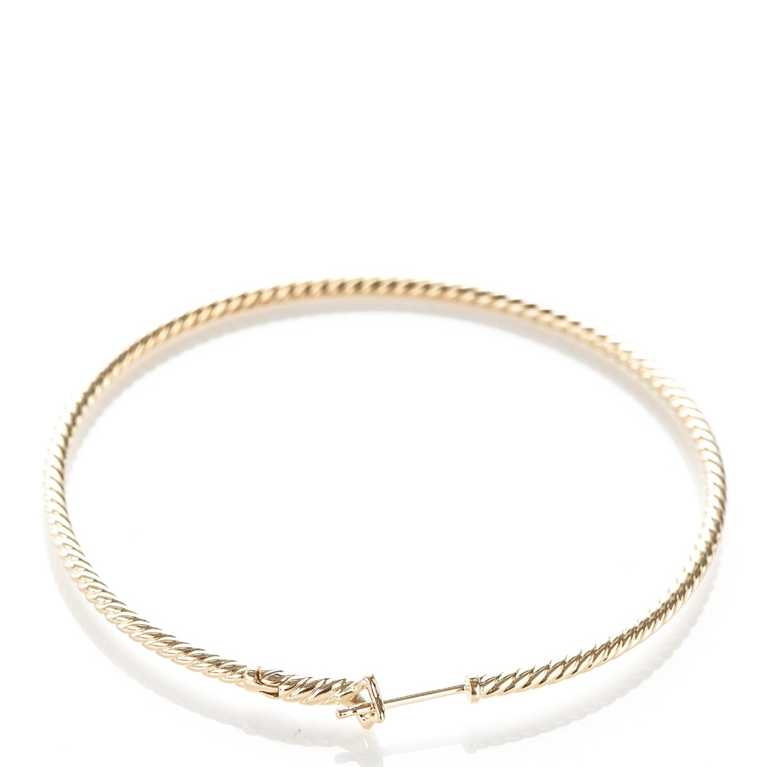 David Yurman 18K Yellow Gold Large Cable Classics Hoop Earrings 4 of 6