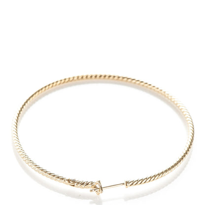 David Yurman 18K Yellow Gold Large Cable Classics Hoop Earrings 4 of 6