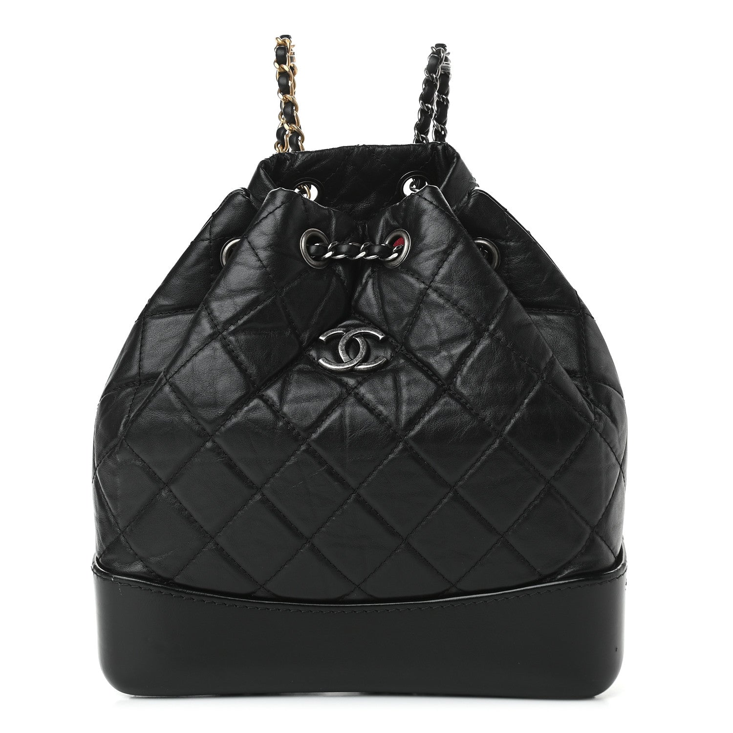 Chanel Aged Calfskin Quilted Small Gabrielle Backpack Black 1 of 10