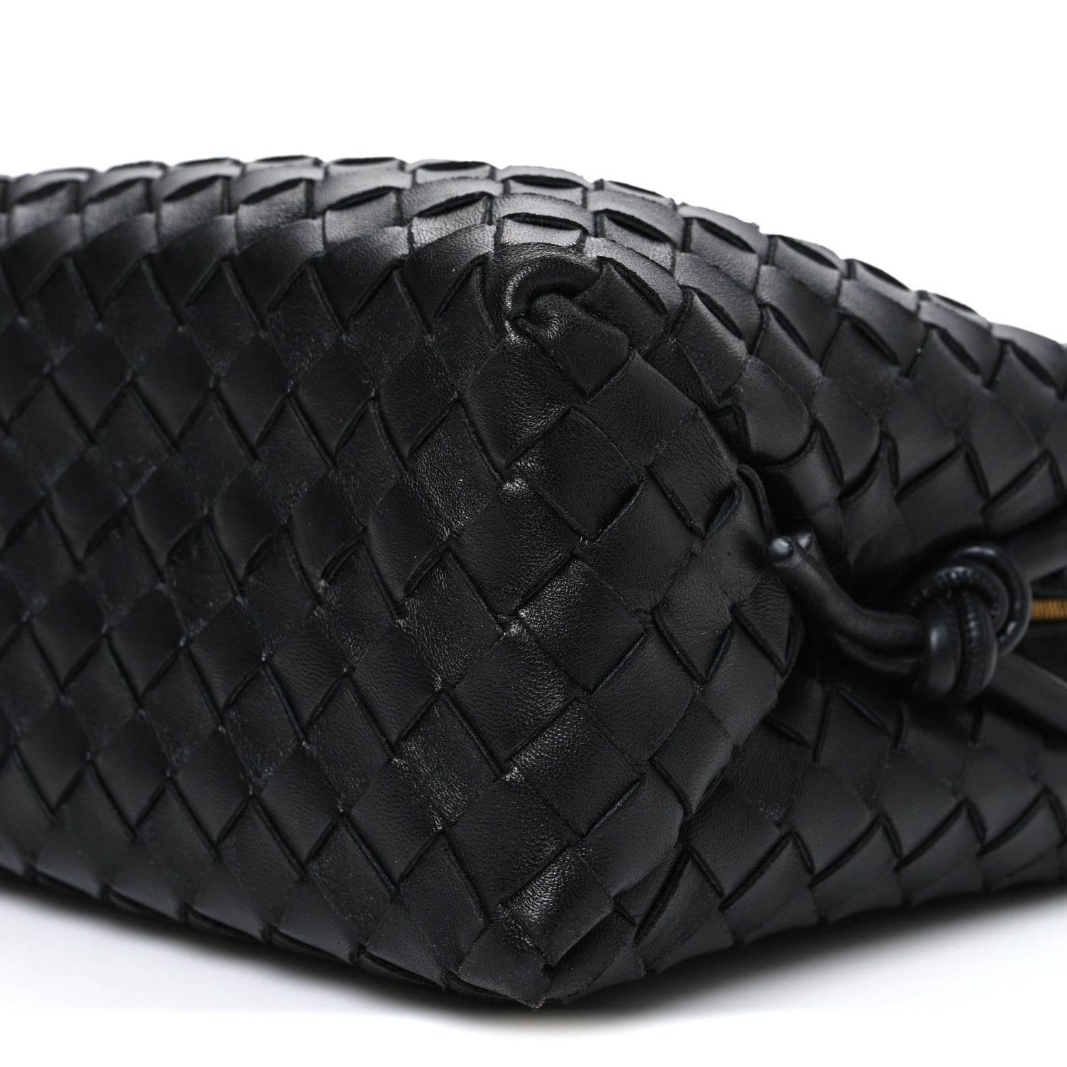 Bottega Veneta Nappa Intrecciato Medium Loop Camera Bag Black