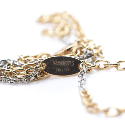 Louis Vuitton Logomania Sautoir Necklace Silver Gold 5 of 5