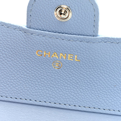 Chanel Caviar Quilted Compact Flap Wallet Light Blue 6 of 8
