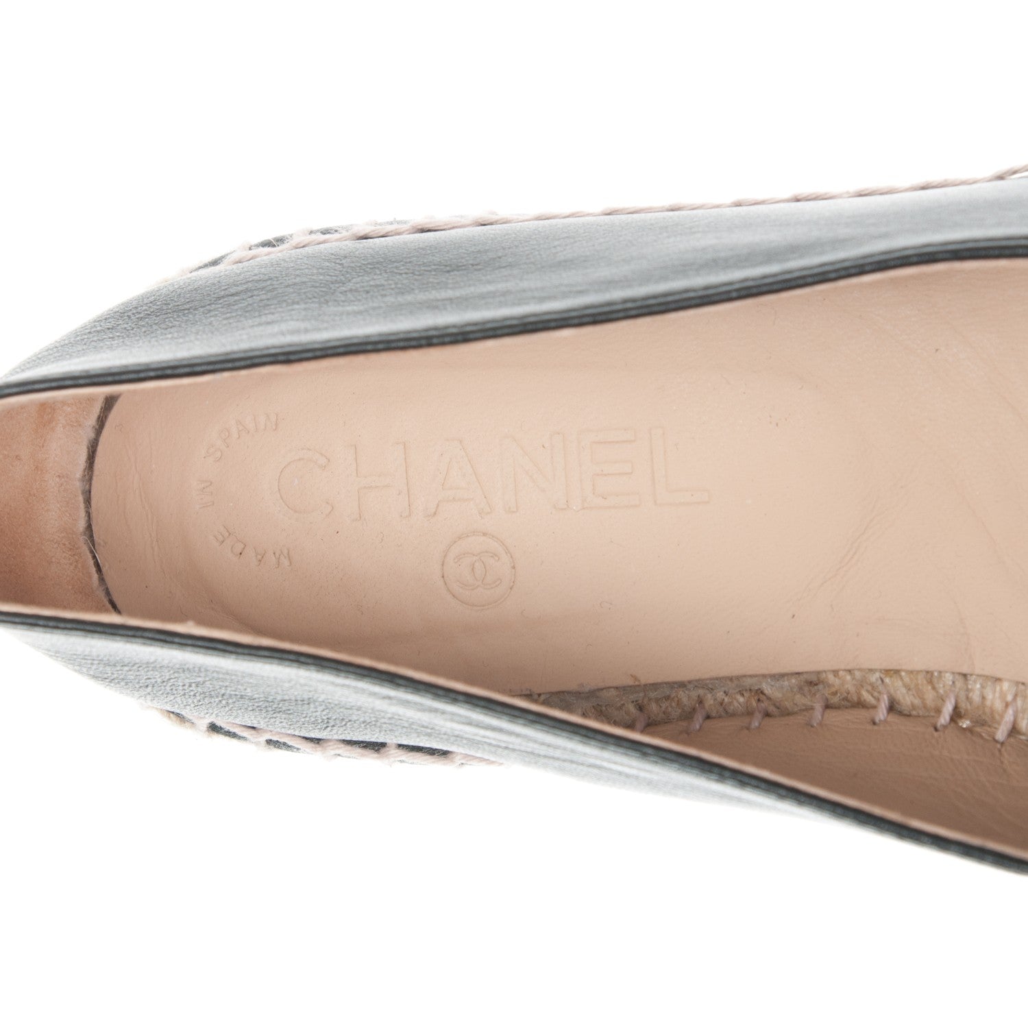 Chanel Lambskin CC Espadrilles 41 Black 6 of 7