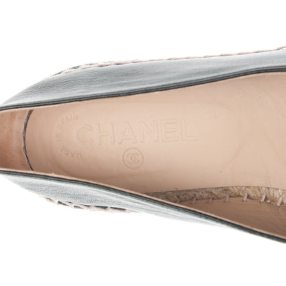 Chanel Lambskin CC Espadrilles 41 Black 6 of 7