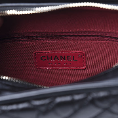 Chanel Aged Calfskin Chevron Quilted Small Gabrielle Hobo Black 6 of 11
