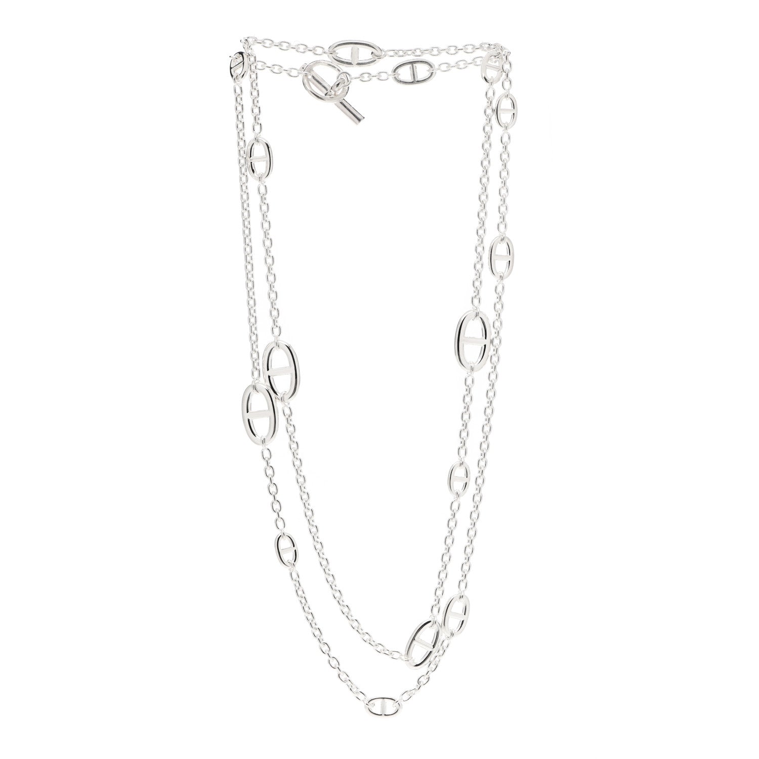Hermes Sterling Silver Farandole Necklace 120 3 of 5