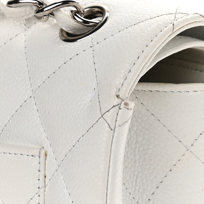 Chanel Caviar Quilted Maxi Double Flap White 16 of 17