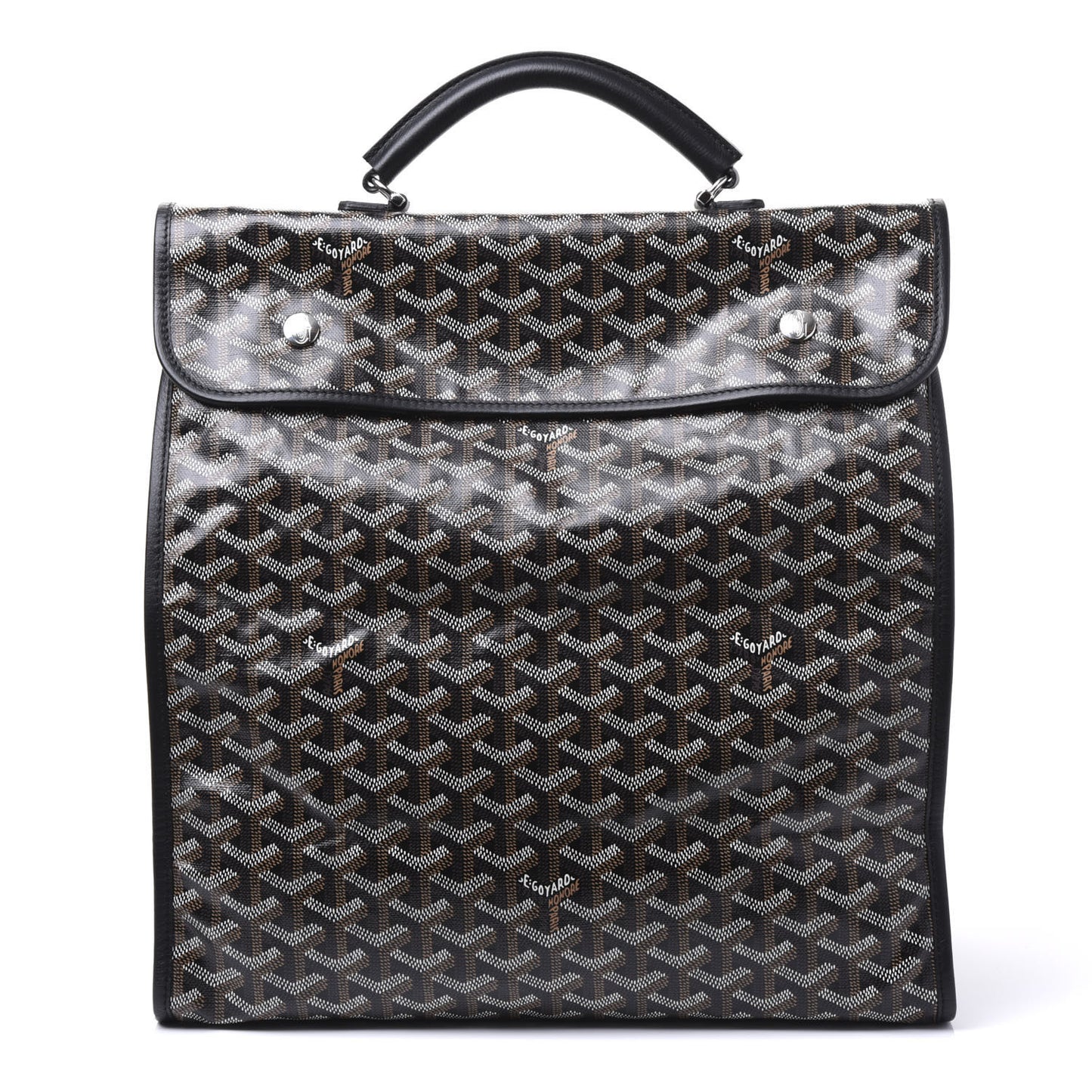 Goyardine Saint Leger Soft Briefcase Backpack Black