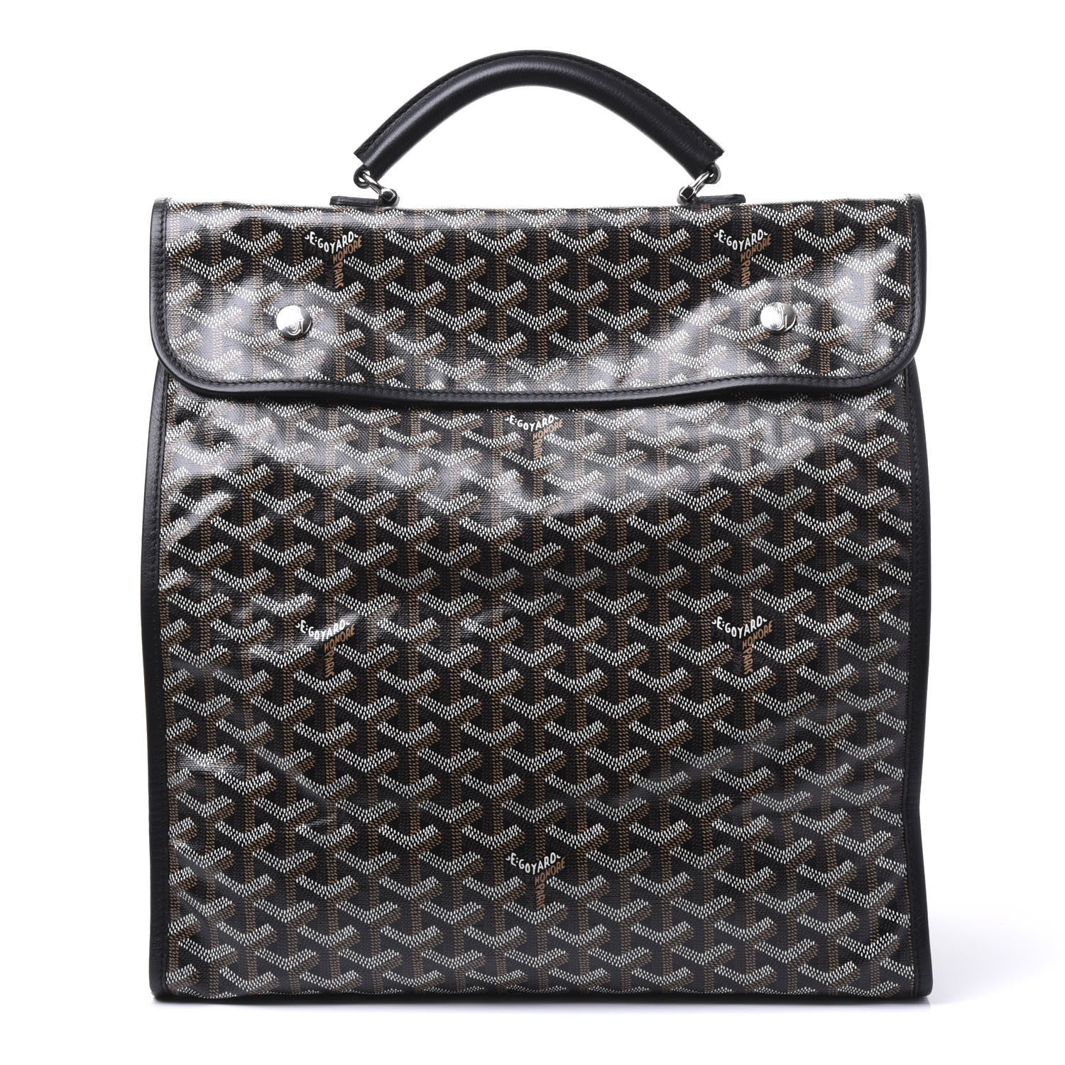 Goyard Goyardine Saint Leger Soft Briefcase Backpack Black 1 of 7