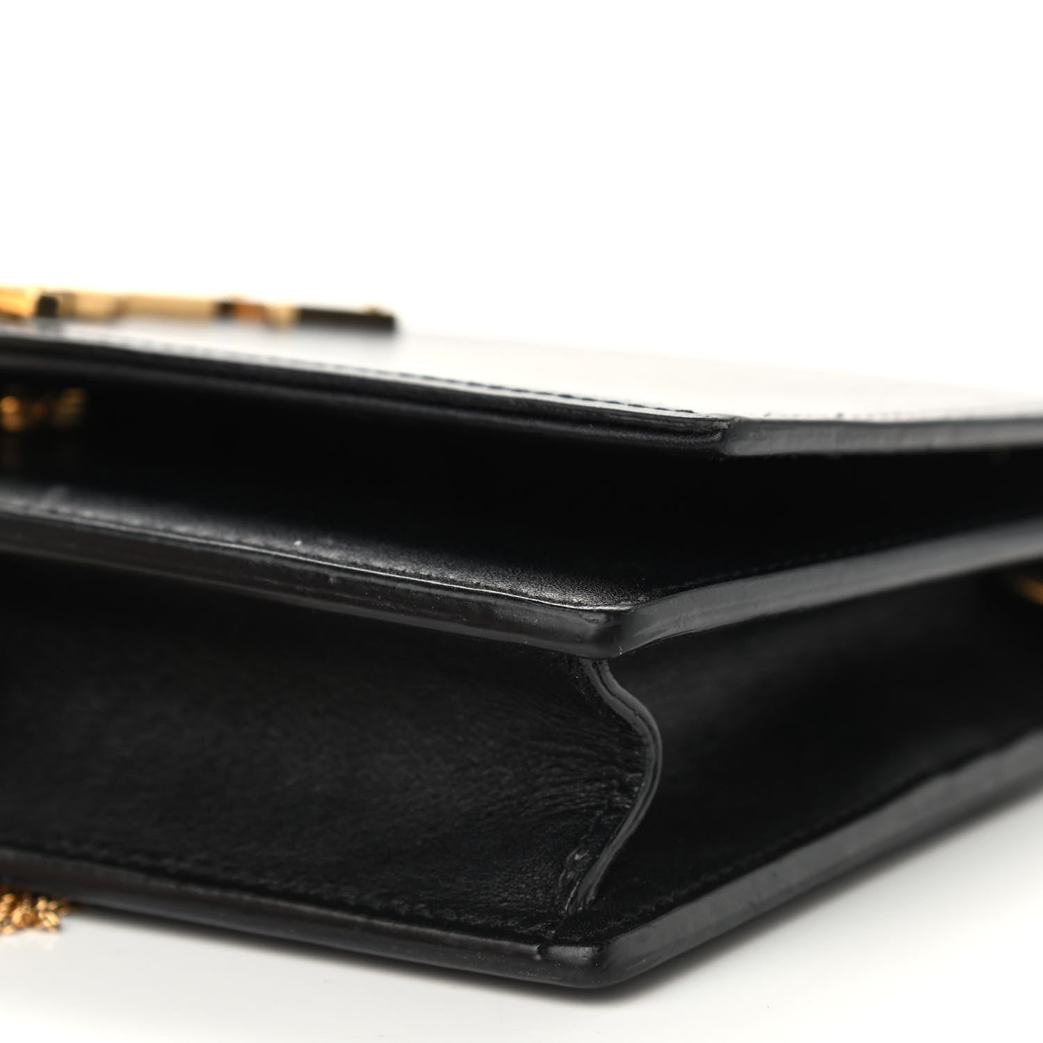 Saint Laurent Smooth Calfskin Classic Monogram Kate Tassel Chain Wallet Black 6 of 15