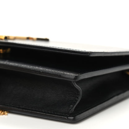 Saint Laurent Smooth Calfskin Classic Monogram Kate Tassel Chain Wallet Black 6 of 15