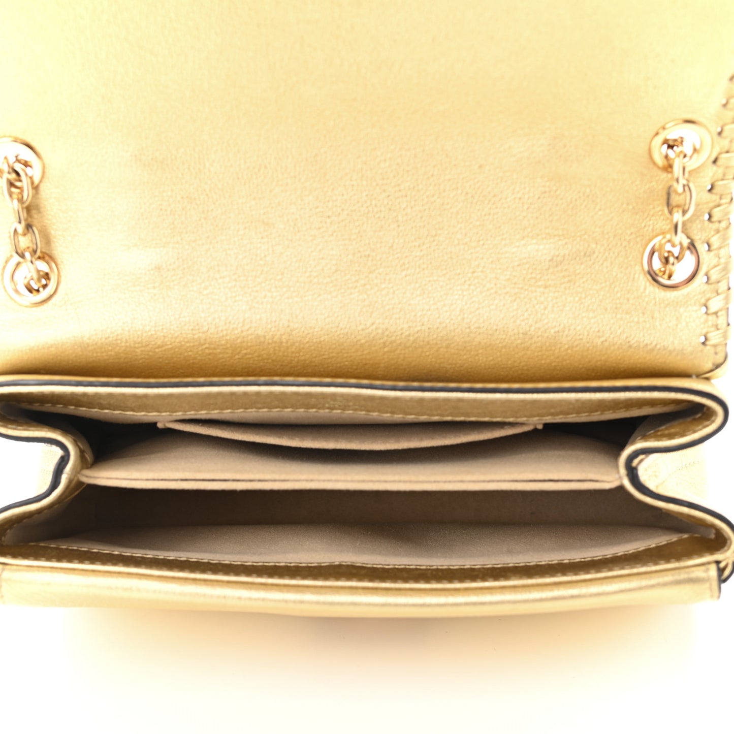 Cuir Plume Ecume Very Chain Bag Gold