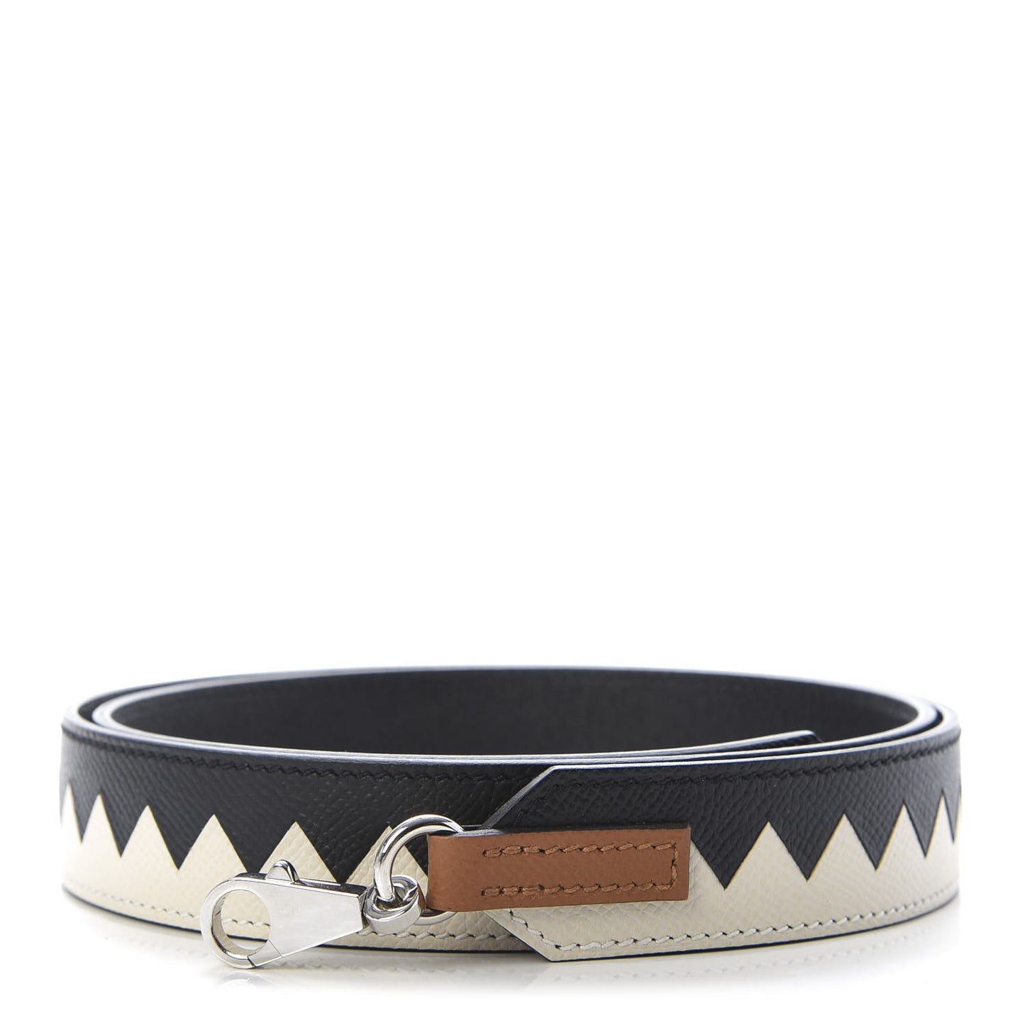 Epsom 30mm Tressage Au Galop Shoulder Strap Black Craie Gold