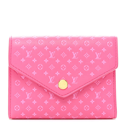 Louis Vuitton Calfskin Nanogram Embossed Victorine Wallet Rose 1 of 6