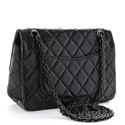 Chanel Aged Calfskin Quilted 2.55 Reissue Mini Flap So Black 3 of 10