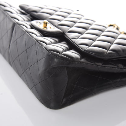 Chanel Lambskin Quilted Jumbo Double Flap Black 15 of 21