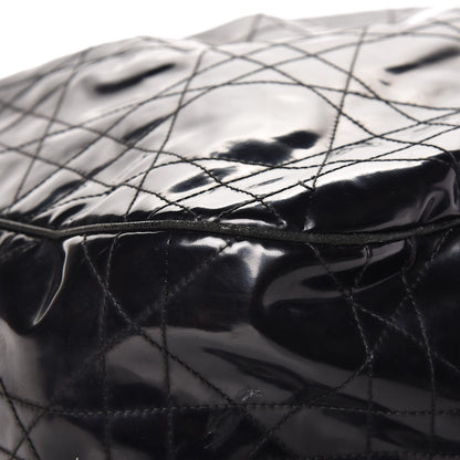 Christian Dior Vinyl Cannage Drawstring Tote Black 9 of 13
