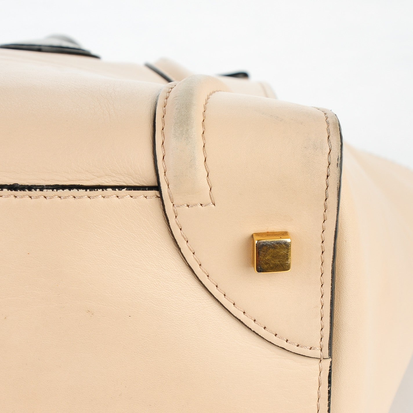 Satin Calfskin Mini Luggage Powder Black