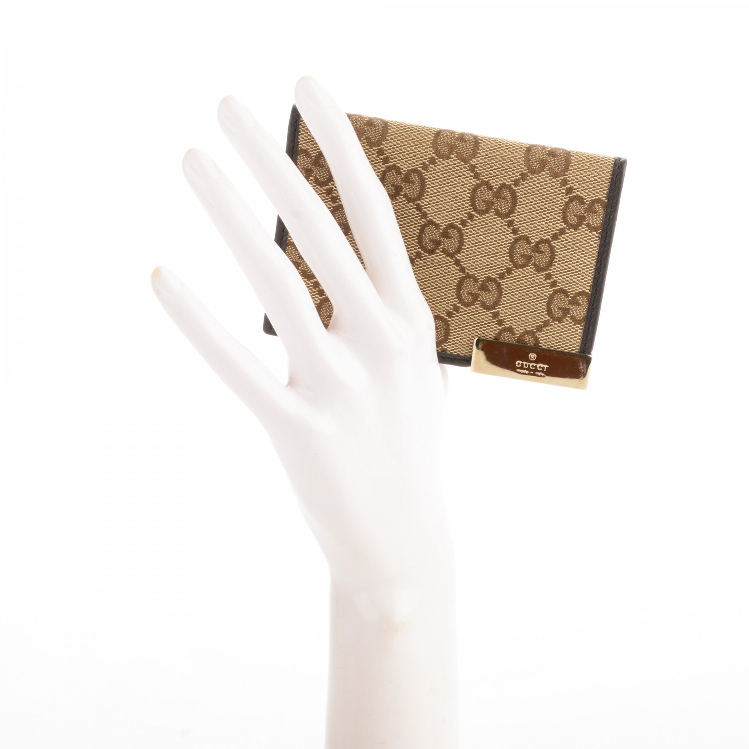 Gucci GG Monogram Train Pass Card Case Dark Brown 2 of 7