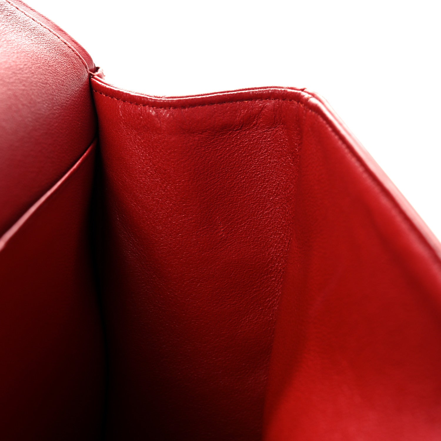 Chanel Lambskin Quilted Jumbo Double Flap Red 13 of 13