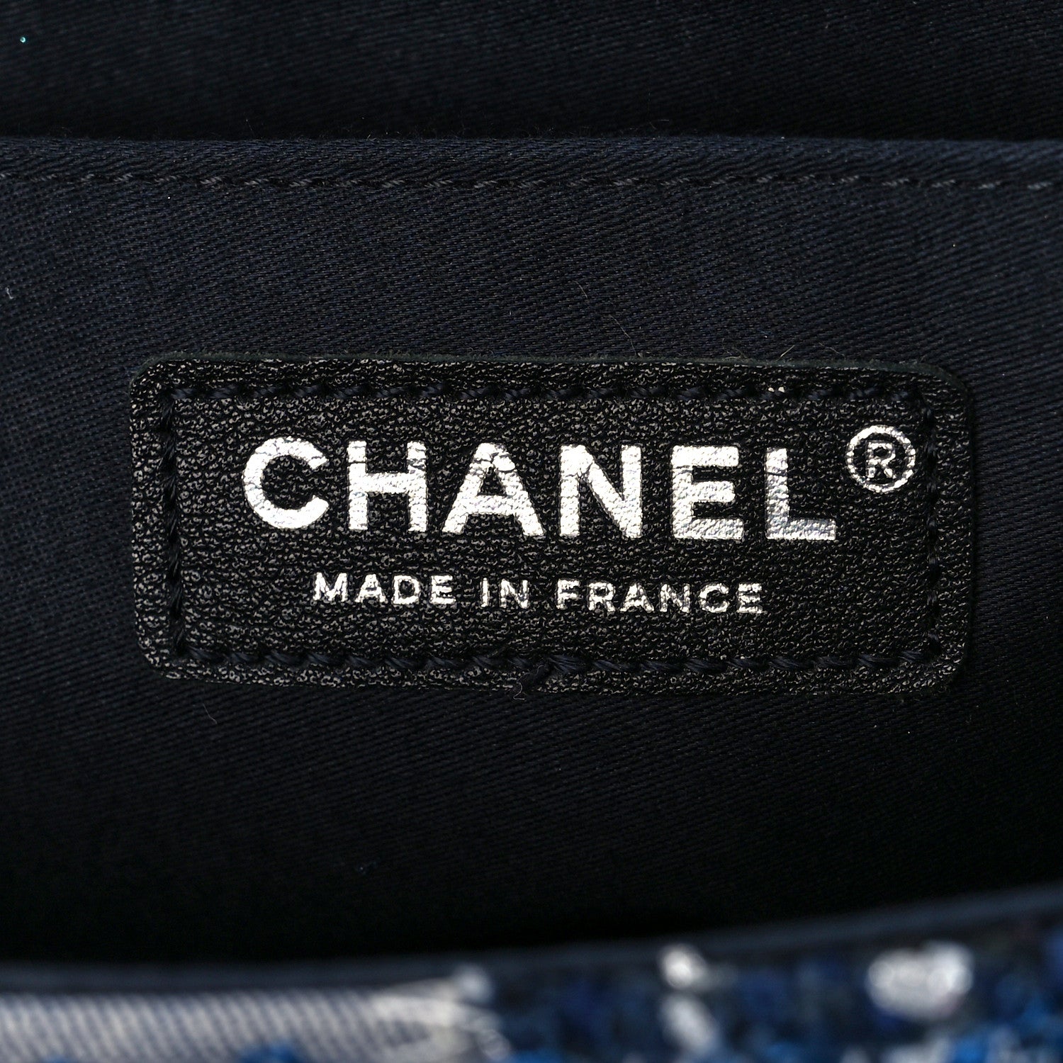 Chanel Denim Tweed Patchwork Jumbo Single Flap Blue 7 of 12