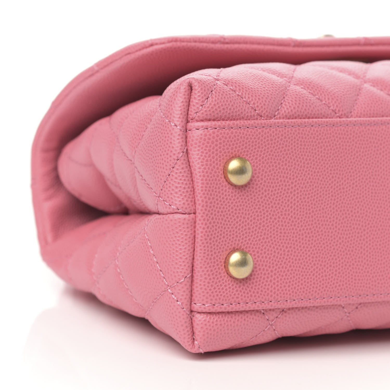 Chanel Caviar Lizard Embossed Quilted Mini Coco Handle Flap Pink 9 of 11