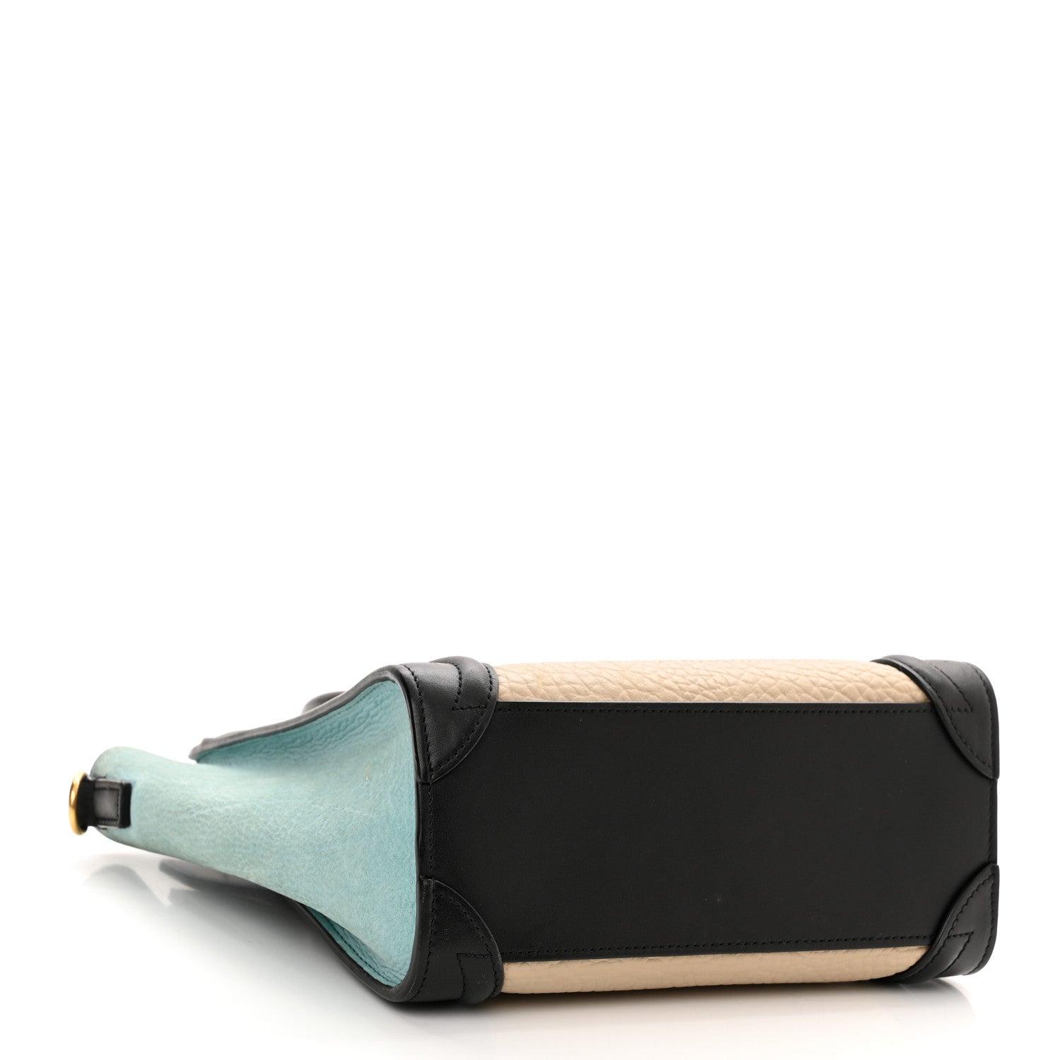 Celine Drummed Calfskin Nano Tri-Color Luggage Antarctic 4 of 15