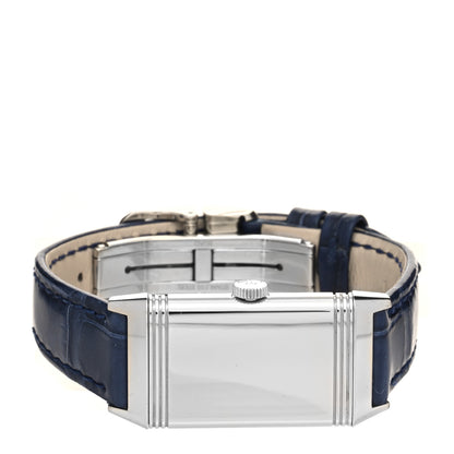 Jaeger-LeCoultre Stainless Steel Alligator Diamond 20mm Reverso One MonoFace Quartz Watch Q3288420 3 of 6