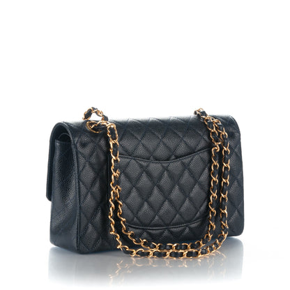 Chanel Caviar Quilted Medium Double Flap Navy 3 of 8