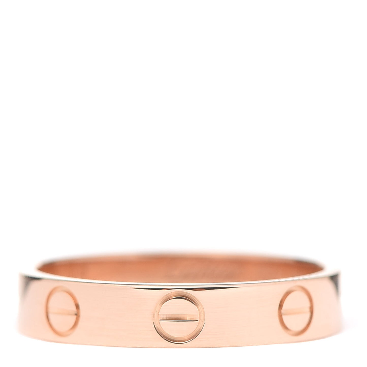18K Pink Gold 3.5mm LOVE Wedding Band Ring 52 6