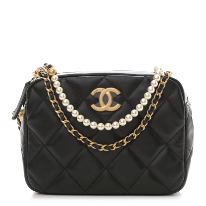 Chanel Lambskin Quilted Mini My Perfect Camera Case Black 1 of 10