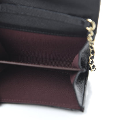 Chanel Caviar Quilted Flap Card Holder On Chain Black 5 of 11