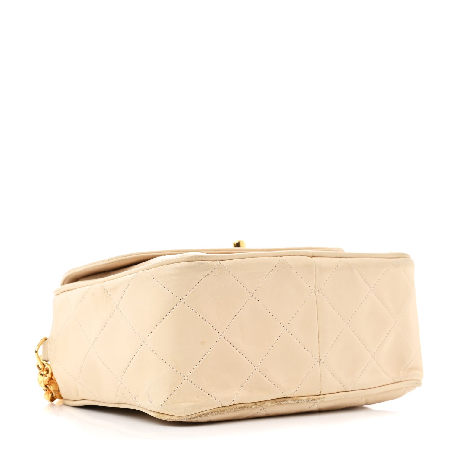 Chanel Lambskin Quilted Tassel Flap Camera Case White 4 of 14