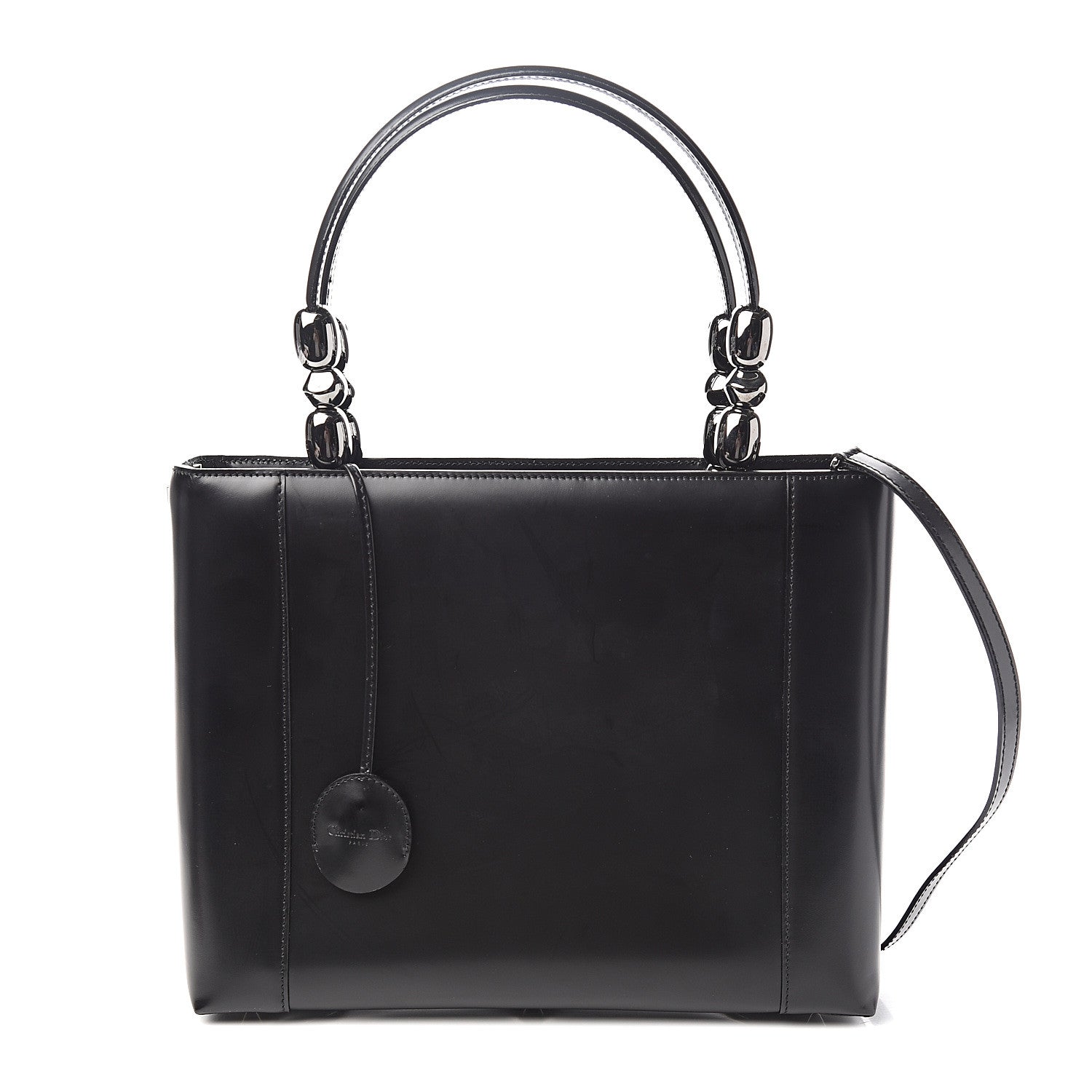 Christian Dior Calfskin Maris Pearl Beaded Top Handle Bag Black 1 of 11