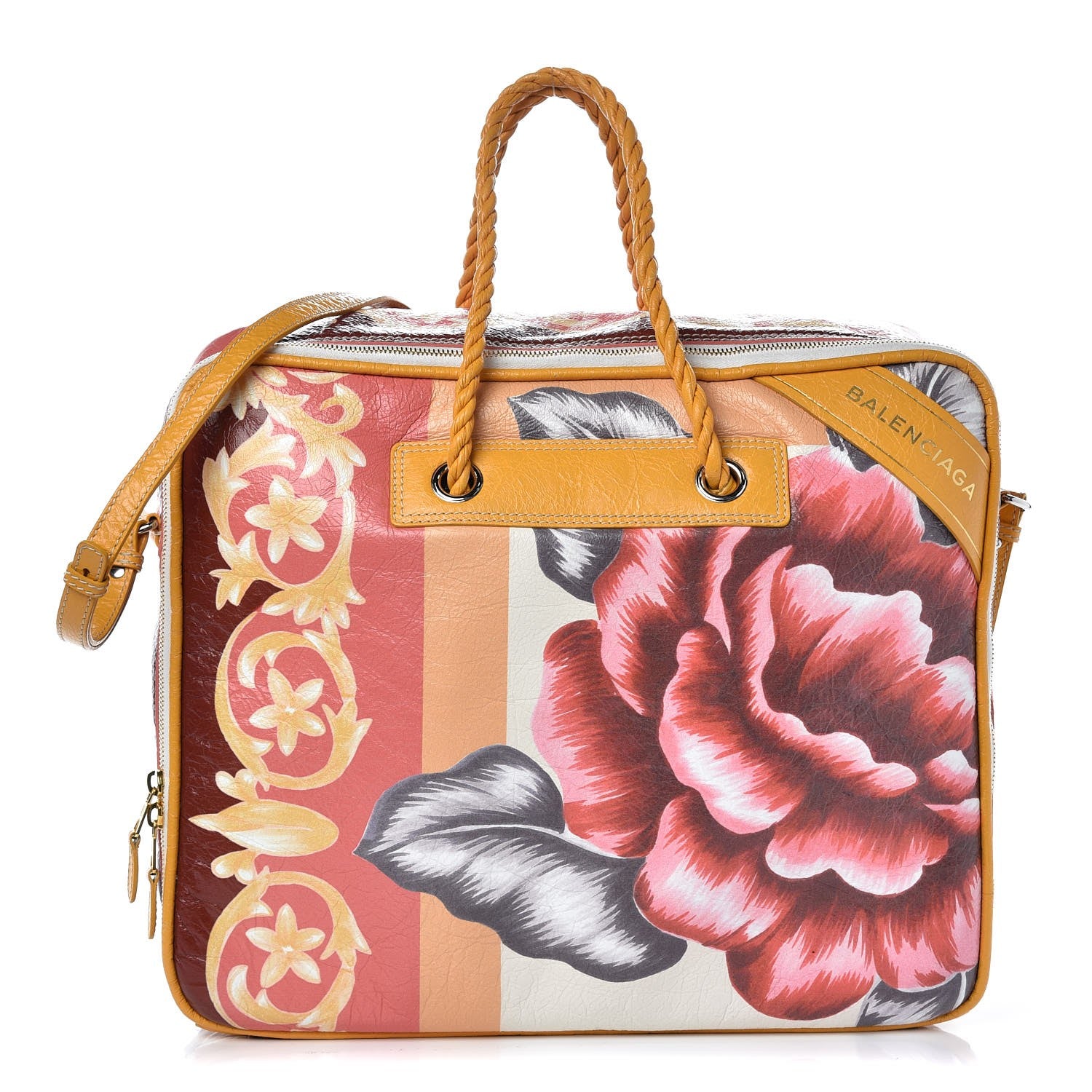 Balenciaga Agneau Floral Print Medium Blanket Square Tote Multicolor 1 of 7
