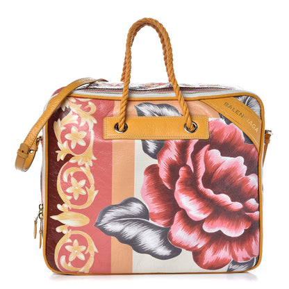 Balenciaga Agneau Floral Print Medium Blanket Square Tote Multicolor 1 of 7