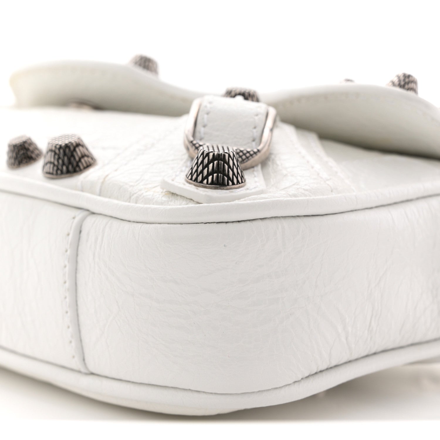 Balenciaga Agneau Arena Le Cagole Sling Bag XS Optic White 10 of 11