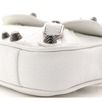 Balenciaga Agneau Arena Le Cagole Sling Bag XS Optic White 10 of 11