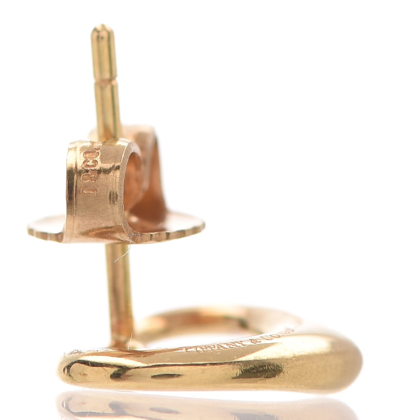 18K Yellow Gold 11mm Elsa Peretti Open Heart Earrings