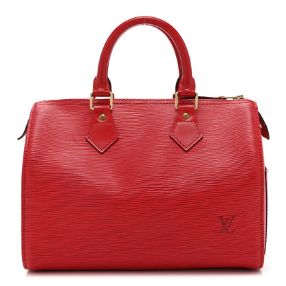 Louis Vuitton Epi Speedy 25 Castillan Red 1 of 12