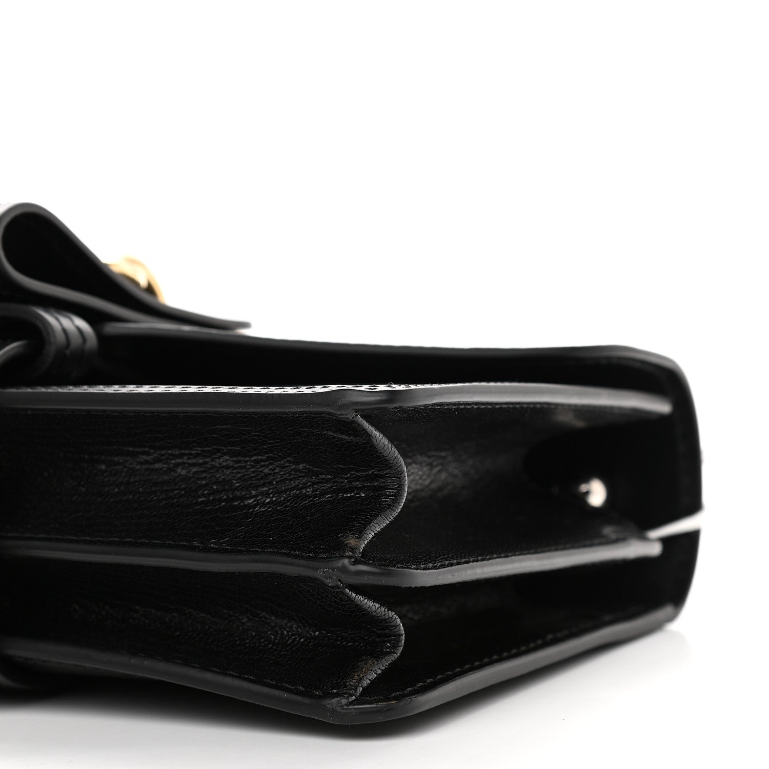 Chloe Shiny Goatskin Calfskin Aby Chain Shoulder Bag Black 8 of 8