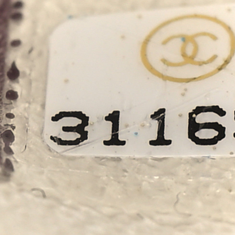 Iridescent Calfskin Quilted Medium Double Flap White