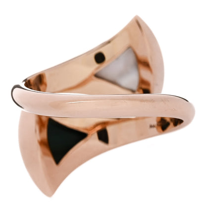 Bulgari 18K Rose Gold Malachite Mother of Pearl Divas' Dream Ring 53 6.5 3 of 5