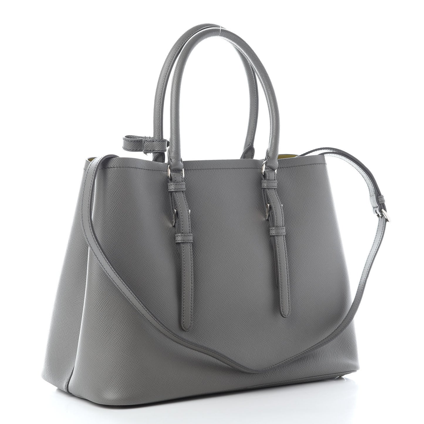 Saffiano Cuir Large Double Bag Marmo Salvia