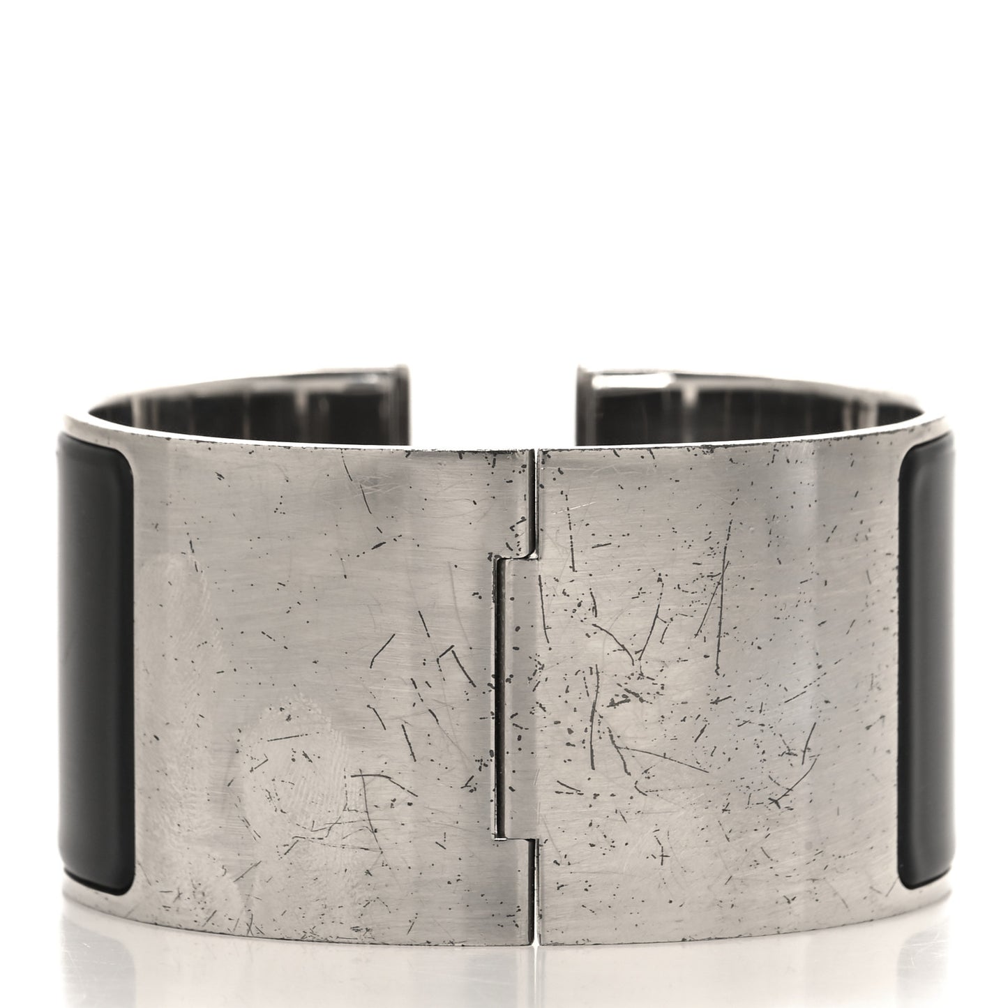 Enamel Extra Wide Clic Clac H Bracelet GM Black