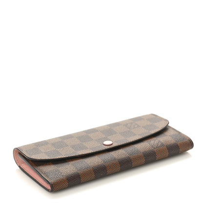 Louis Vuitton Damier Ebene Emilie Wallet Rose Ballerine 4 of 7