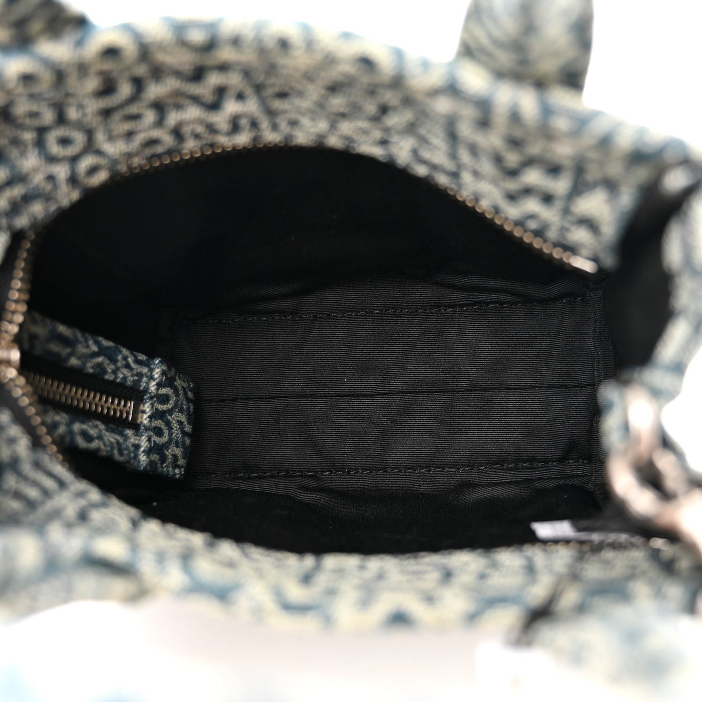 Cotton Washed Monogram Denim Mini Tote Bag
