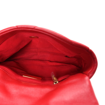 Chanel Lambskin Quilted Medium Chanel 19 Flap Red 5 of 11