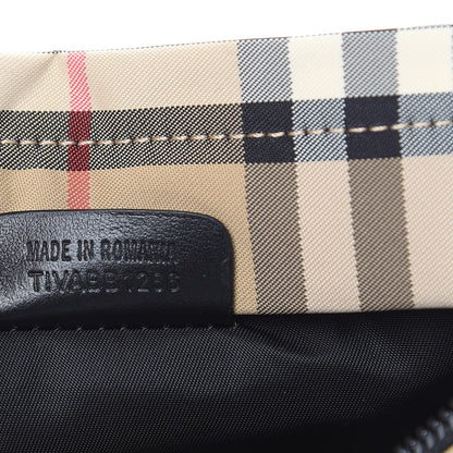 Burberry Nylon Vintage Check Print Logo Wristlet Archive Beige 7 of 8