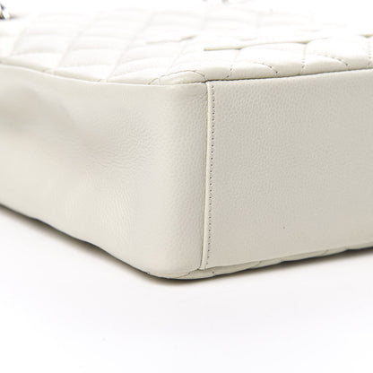 Chanel Caviar Quilted Petit Shopping Tote PST White 9 of 10